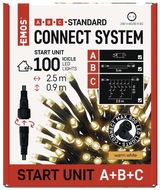 Lichterkette EMOS Basis-Set für Verbindungsketten Standard - Eiszapfen, 2,5 m, außen, warmweiß, Timer - Světelný řetěz
