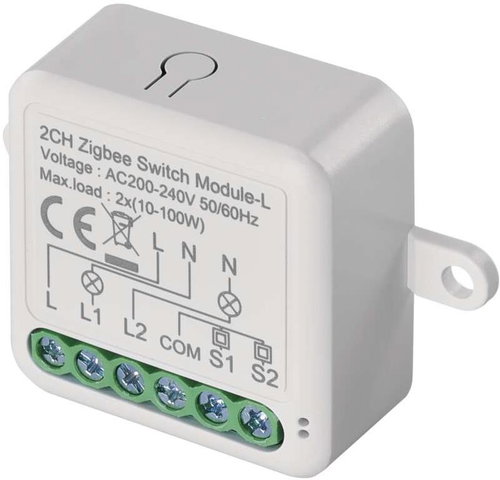 EMOS GoSmart switch module IP-2104SZ, ZigBee, 2-channel (does not require N wire) - Smart Module - Main image