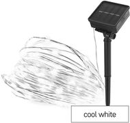 EMOS LED nano řetěz se solárním panelem, 12 m, venkovní i vnitřní, studená bílá, časovač - Světelný řetěz