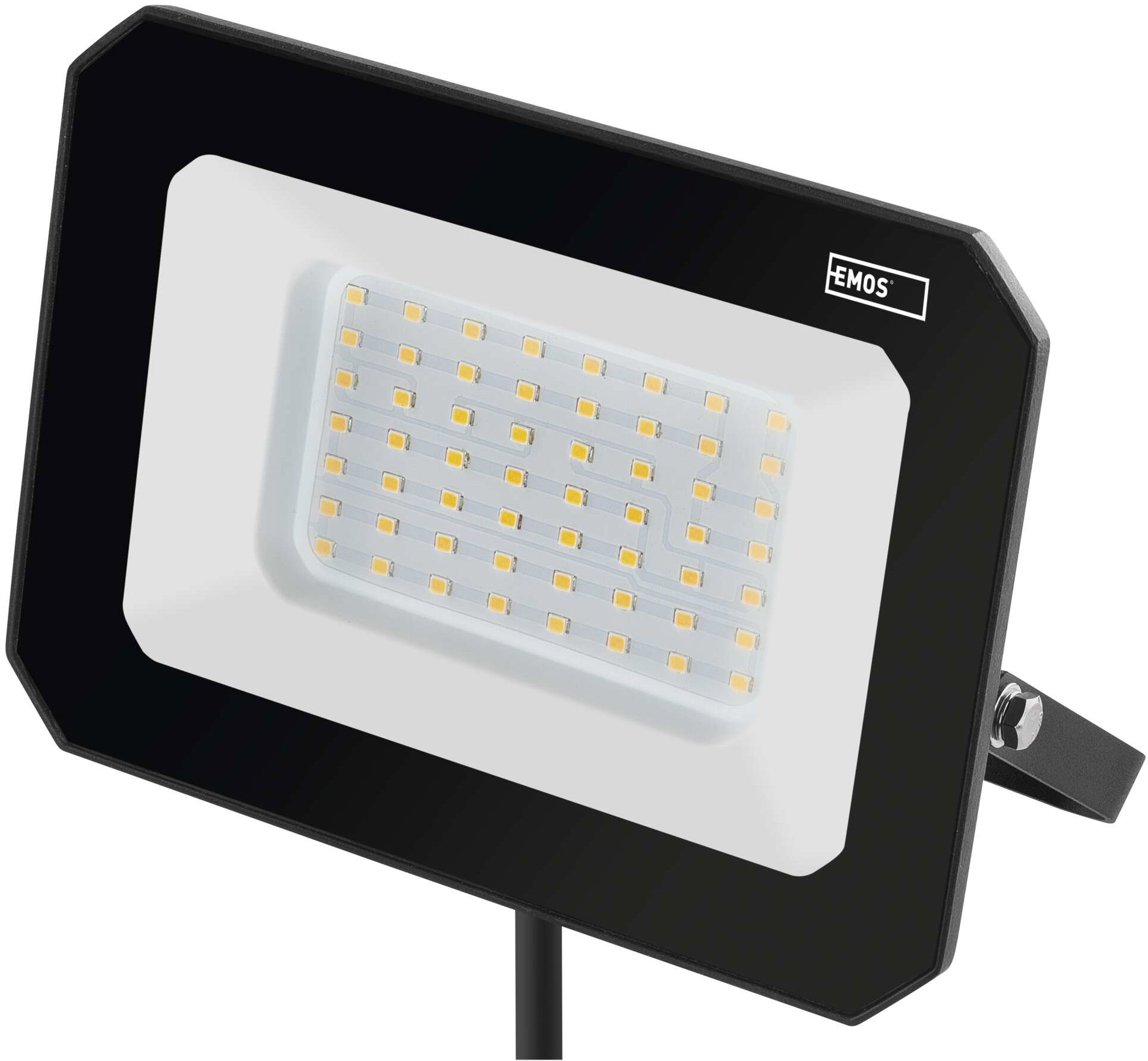 EMOS LED reflektor SIMPO 50 W, fekete, semleges fehér