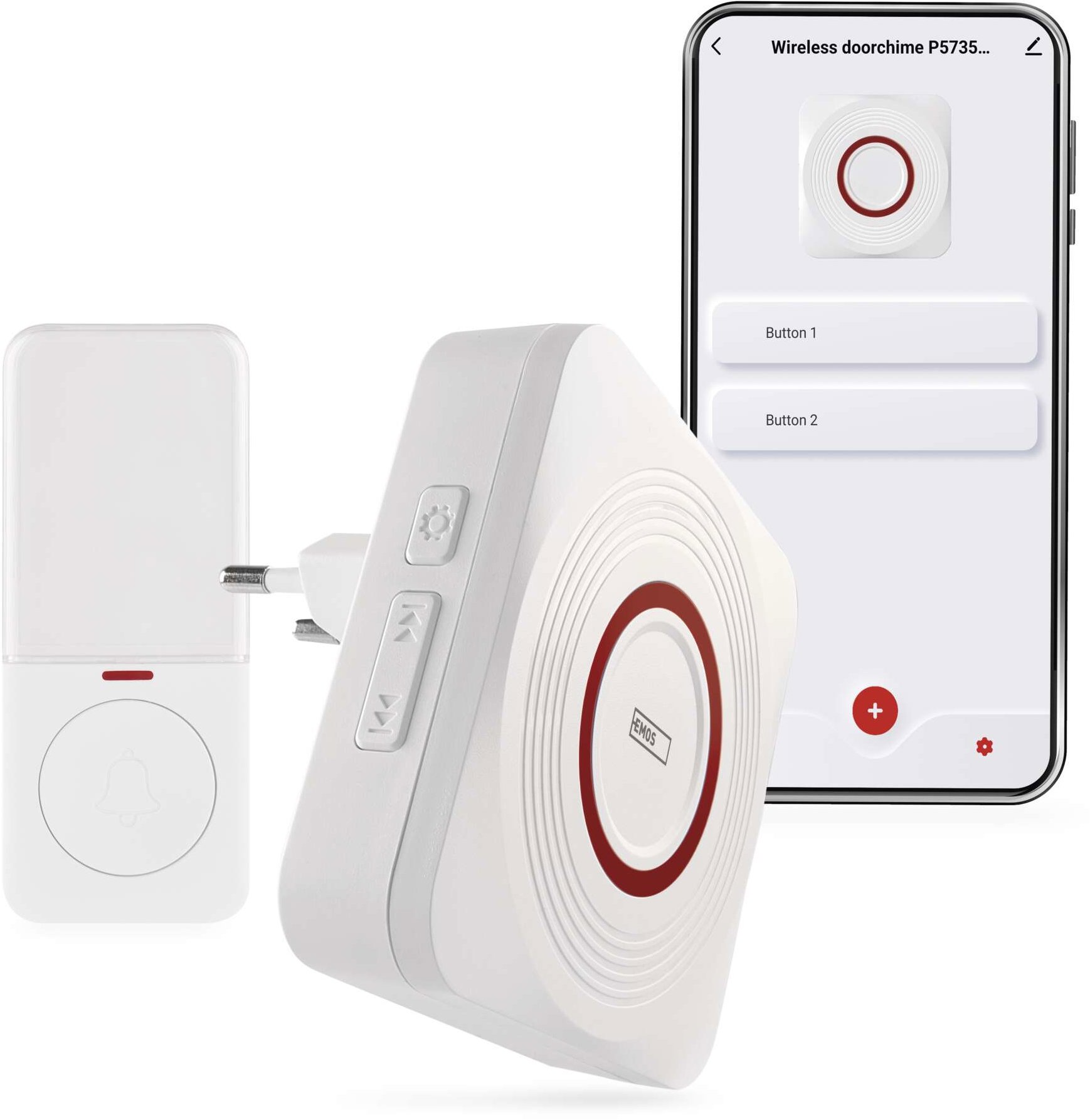 EMOS GoSmart P5735WS vezeték nélküli, konnektorba dugható Wi-Fi-s ajtócsengő