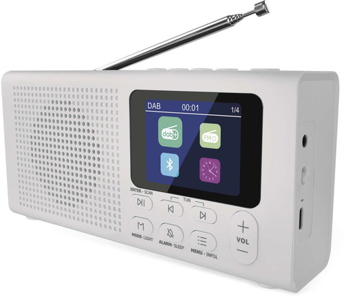 EMOS tragbar mit Bluetooth, DAB / DAB+ / FM, weiß - Radio - Hauptbild