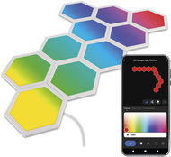 EMOS GoSmart LED Hexagon, štartovacia sada, 10 dielov, 19 W, RGBIC stmievateľné, WiFi - Modulárne svetlo