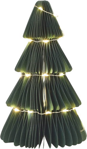 EMOS LED paper Christmas tree with stand, 15 cm, indoor, timer - Christmas Lights - Main image