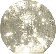 EMOS LED Christmas glass ball - gold, 15 cm, 3x AA, indoor, warm white, timer - Christmas Lights