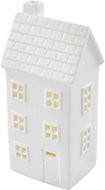 EMOS LED keramický domeček, 16 cm, 1x CR2032, vnitřní, teplá bílá, časovač - Vánoční osvětlení