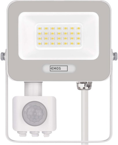 EMOS GLARO mit Bewegungsmelder, 20 W, weiß, IP54, 2000 lm, neutralweiß - LED-Strahler - Hauptbild