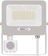 EMOS GLARO with motion sensor, 30 W, white, IP54, 3000 lm, neutral white - LED Reflector