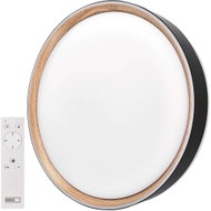 EMOS ILVI přisazené, kruhové 45 W, stmívání + CCT, černé/dřevo - LED Light