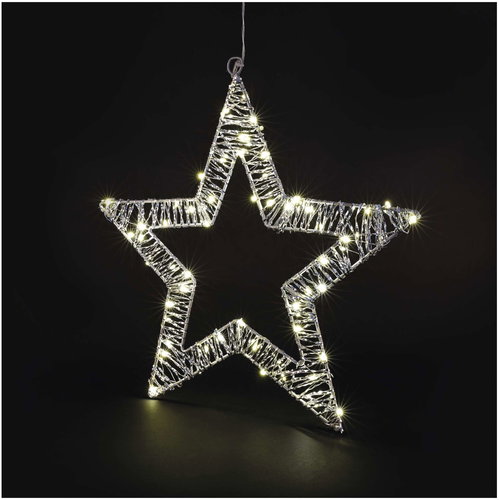 EMOS LED Hanging Star, 3× AA, Warm White, Timer Main image EMOS LED Hanging Star, 3× AA, Warm White, Timer - Christmas Decoration - Main image