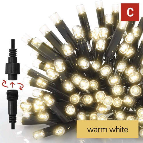 EMOS Premium vánoční řetěz teplá bílá 5 m + kabel 10 m + zdroj - Kit - Main image