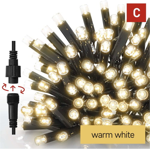 EMOS Premium vánoční řetěz teplá bílá 2 x 10 m + kabel 10 m + zdroj Main image EMOS Premium vánoční řetěz teplá bílá 2 x 10 m + kabel 10 m + zdroj - Kit - Main image