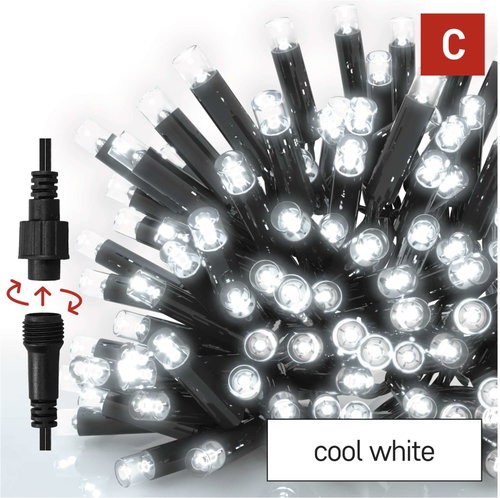 EMOS Premium LED Connecting Chain Black, 5m, Outdoor and Indoor, Cool White Main image EMOS Premium LED Connecting Chain Black, 5m, Outdoor and Indoor, Cool White - Light Chain - Main image