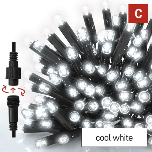 EMOS Premium LED Connecting Chain Black, 10m, Outdoor and Indoor, Cool White Main image EMOS Premium LED Connecting Chain Black, 10m, Outdoor and Indoor, Cool White - Light Chain - Main image