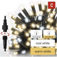 EMOS Premium LED Connecting Chain, Twinkling Black, 10m, Outdoor, Warm/Cool White - Light Chain