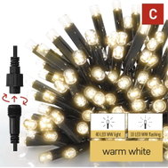 EMOS Premium LED Connecting Chain Flashing Black – Icicles, 3m, Outdoor, Warm White - Light Chain