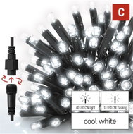 EMOS Premium LED Connecting Chain Flashing Black – Icicles, 3m, Outdoor, Cool White - Light Chain