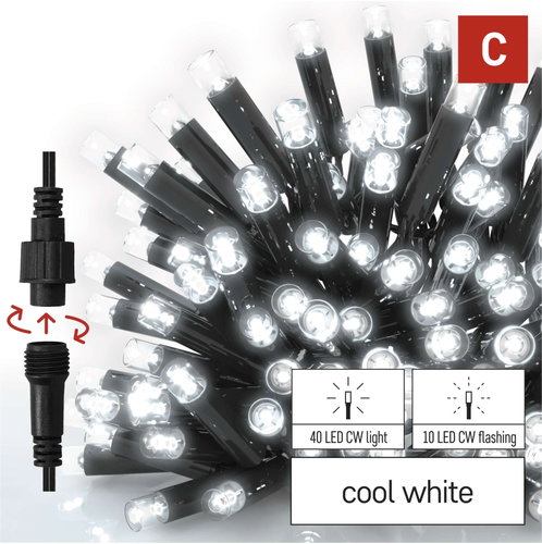EMOS Premium LED Connecting Chain Flashing Black – Icicles, 3m, Outdoor, Cool White Main image EMOS Premium LED Connecting Chain Flashing Black – Icicles, 3m, Outdoor, Cool White - Light Chain - Main image