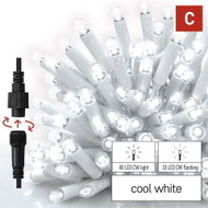 EMOS Premium LED Flashing Connecting Icicle Lights, 3m, Outdoor, Cool White - Light Chain