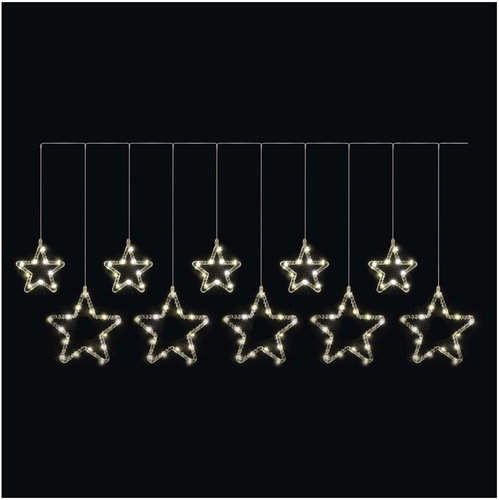 EMOS LED Christmas Curtain – Stars, 190 × 50 cm, Outdoor and Indoor, Warm White - Light Chain - Main image