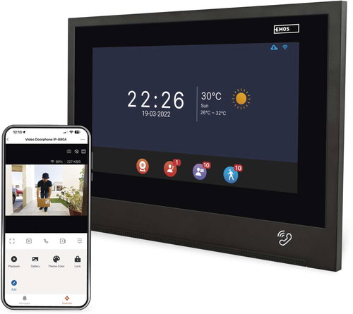 EMOS GoSmart Přídavný monitor IP880B 2WIRE domácího videotelefonu IP880A 2WIRE - Bell Accessory - Main image