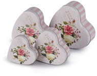 Emocio Heart-shaped tin box Journal, set of 4, 140 × 50 × 135/120 × 40 × 115/100 × 30 × 95 m - Food Container Set
