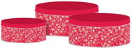 Emocio Holly Jolly round tin box, red, set of 3, 200 × 90/185 × 80/140 × 65 mm - Food Container Set