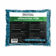 INVITAL Akvarijní štěrk fluo modrý 4-8 mm 3 kg - Písek do akvária