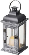 EMOS LED Decoration - Wooden Lantern, 2 × AA, Grey, Vintage, - Christmas Lantern