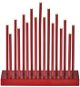 EMOS LED-Kerzenhalter rot, 28,5 cm, 3x AA, Innenräume, warmweiß, Timer - Weihnachtsbeleuchtung