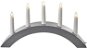 EMOS 5 Glühbirnen-Kerzenhalter E10 Holz grau, Bogen, 20x38 cm, innen, warmweiß - Elektrischer Weihnachtsleuchter