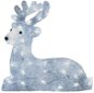EMOS LED vianočný jeleň, 27 cm, vonkajší i vnútorný, studená biela, časovač - Vianočné osvetlenie