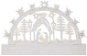 EMOS LED wooden Christmas crib, 14 cm, 3x AA, indoor, warm white, timer - Christmas Lights