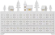 EMOS LED adventní kalendář dřevěný, 23x37 cm, 2x AA, vnitřní, teplá bílá, časovač - Adventný kalendár