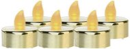 EMOS LED dekoráció - 6x teamécses, arany, 6x CR2032, beltéri, vintage - LED gyertya