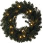 EMOS LED vianočný veniec, 40 cm, 2× AA, vnútorná, teplá biela, časovač - Vianočné osvetlenie