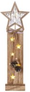 EMOS LED dekorácia drevená – hviezdy, 48 cm, 2× AA, vnútorná, teplá biela, časovač - Vianočné osvetlenie