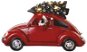 EMOS LED piros autó + Mikulás - 12,5cm, 3x AA, beltéri, meleg fehér, beltéri - Karácsonyi világítás