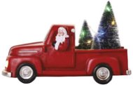 EMOS LED dekorácia – Santa v aute s vianočnými stromčekmi, 10 cm, 3× AA, vnútorná, multicolor - Vianočné osvetlenie