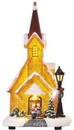 EMOS LED zasnežený vianočný kostol, 26 cm, 3× AA, vnútorná, teplá biela - Vianočné osvetlenie
