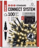 EMOS Standard LED spojovacia vianočná reťaz – cencúle, 2,5 m, vonkajšia, teplá biela - Svetelná reťaz