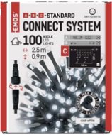 EMOS Standard LED spojovací vánoční řetěz – rampouchy, 2,5 m, venkovní, studená bílá - Světelný řetěz