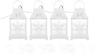 EMOS LED Christmas garland - white lanterns with snowflakes, cold white - Christmas Lights
