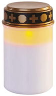 Led sviečka EMOS LED cintorínska sviečka, 12,5 cm, 2× C, vonkajšia vnútorná, vintage, časovač - LED svíčka