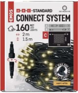 EMOS Standard LED Connecting Christmas Chain - Mains, 1,5x2m, Outdoor, Warm White - Light Chain