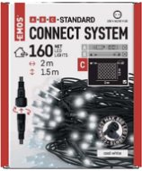 EMOS Standard LED Connecting Christmas Chain - Mains, 1,5x2m, Outdoor, Cold White - Light Chain