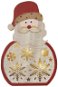 EMOS LED dekorace dřevěná – Santa, 30 cm, 2x AA, vnitřní, teplá bílá, časovač - Dekorativní osvětlení