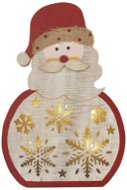 Dekoratívne osvetlenie EMOS LED dekorácia drevená – Santa, 30 cm, 2× AA, vnútorná, teplá biela, časovač - Dekorativní osvětlení