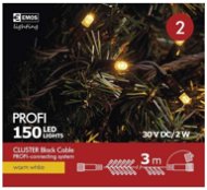 EMOS Profi LED Connecting Chain Black - Cluster, 3m, Warm White - Christmas Chain
