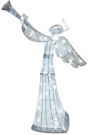 EMOS LED vianočný anjel ratanový, 130 cm, vnútorný, studená biela, časovač - Vianočné osvetlenie